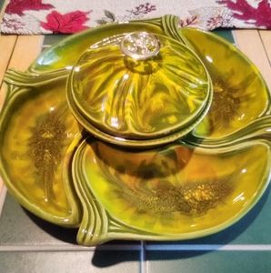 USA GREEN RELISH TRAY